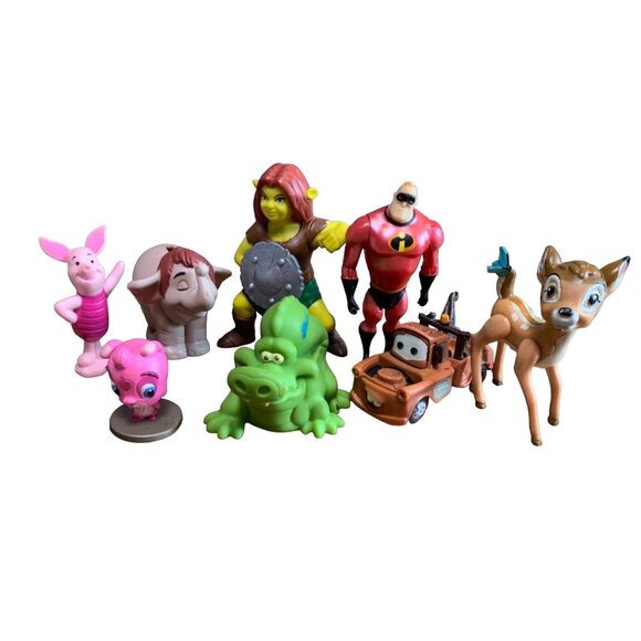 Disney Peter Pan Bambi Jungle Book Set of 8 Mixed Character Figurines - Picture 1 of 11